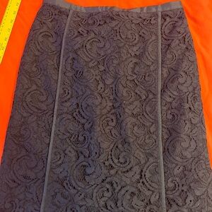 Banana Republic Black Lace  Pencil Skirt